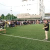 Bakal calon Wali Kota Bogor, Aji Jaya Bintara membuka turnamen Mini Soccer.