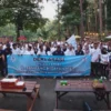 Deklarasi kaum milenial dari empat kecamatan di Kota Banjar untuk mendukung Bambang Hidayah sebagai Wali Kota pada Pilkada 2024, di Situ Mustika Kota Banjar, Minggu 31 Maret 2024.