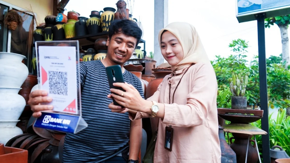 Ilustrasi transaksi digital BRI yang kini mencapai 99 persen.