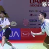 Sabar/Reza saat berlaga di Swiss Open 2024 (Instagram: badminton.ina)