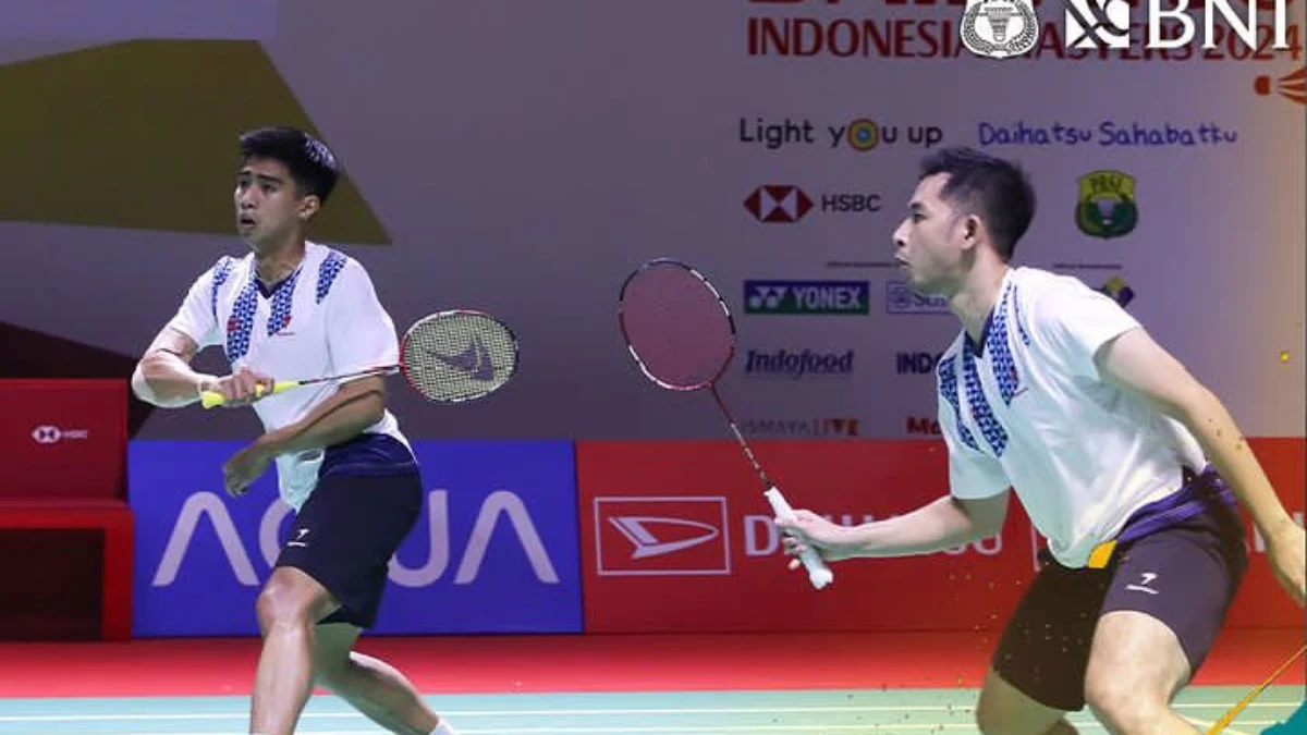Sabar/Reza saat berlaga di Swiss Open 2024 (Instagram: badminton.ina)