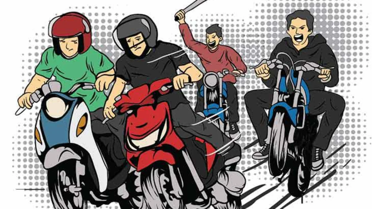 Ilustrasi: Penyerangan seseorang di Soreang, Kabupaten Bandung, oleh sekelompok geng motor.