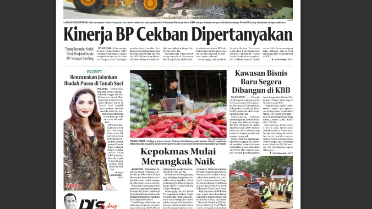 Epaper Jabar Ekspres Senin 4 Maret 2024