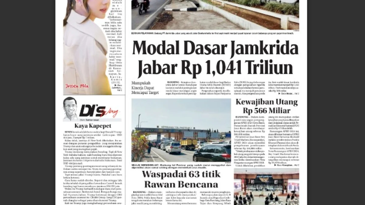 Epaper Jabar Ekspres 25 Maret 2024