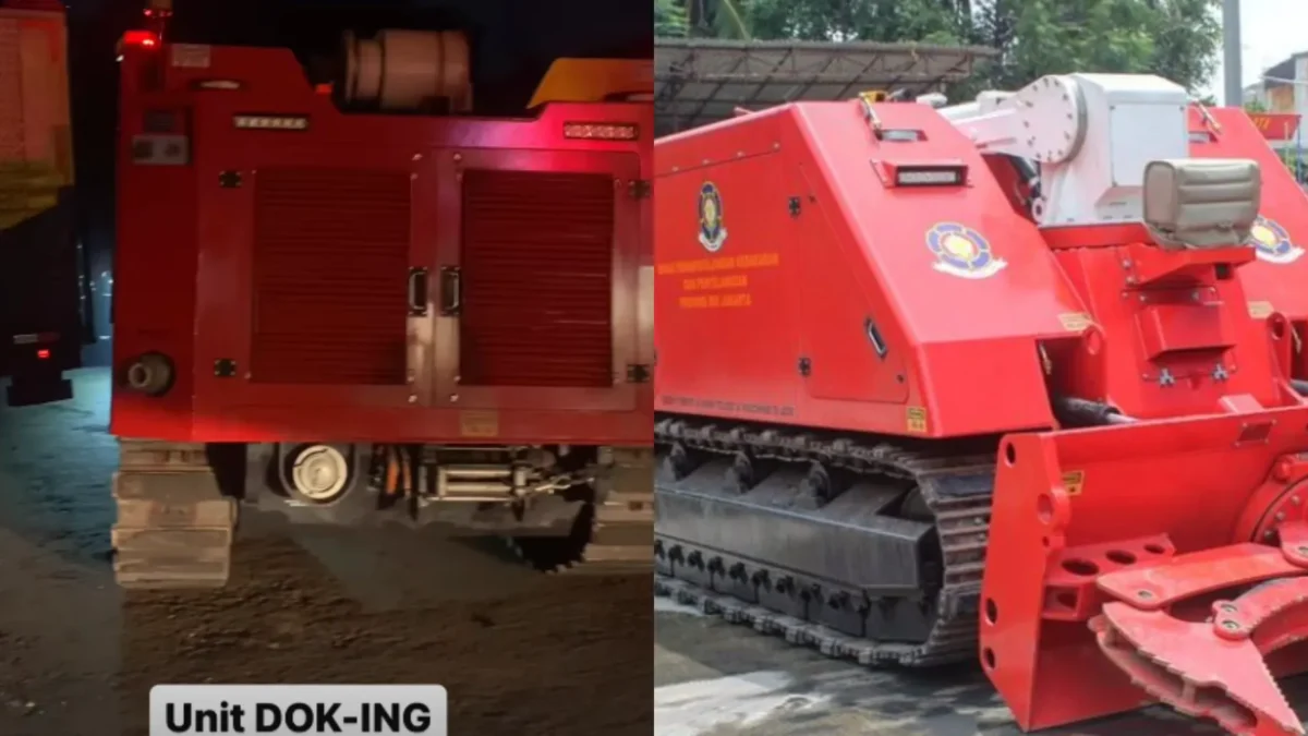 mengenal robot pemadam kebakaran saat gudang munisi meledak/ Kolase Instagram @humasjakfire