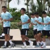 Latihan perdana Timnas Indonesia jelang laga Kualifikasi Piala Dunia 2026 di Stadion GBK, Kamis (21/3).