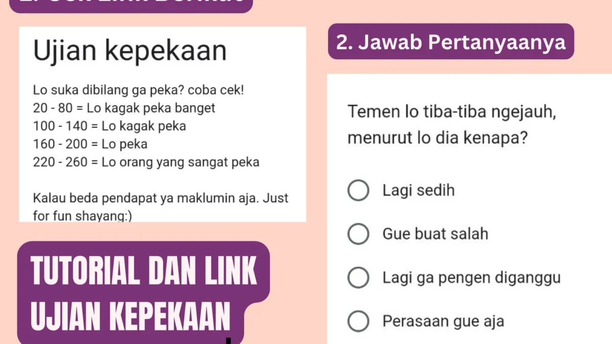 Kolase Link Ujian Kepekaan yang Viral di TikTok 2024, Banyak Dimainkan Warganet/ Google Form