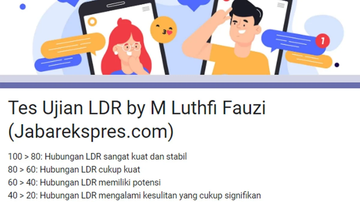 Link Tes Ujian LDR via Google Form, Cek Skornya!