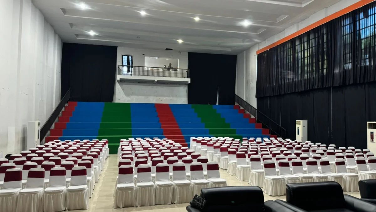 Lokasi Pembinaan Ideologi Pancasila yang akan digerlar di Studio Kaliandra, Graha Pena Radar Cirebon.