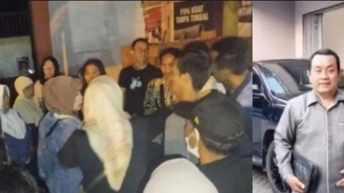 Korban Smart Wallet yang menyerbu rumah AT Anggota DPRD Jombang. (instagram @waragjombang)