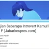Link Tes Ujian Introvert, Seberapa Introvert Dirimu? Cek Sekarang