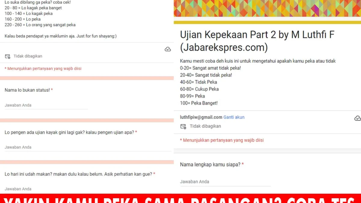 Coba Sekarang! Link Ujian Kepekaan Google Docs atau Form Gratis