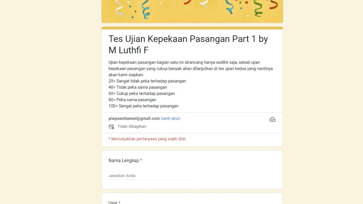 Link Ujian Kepekaan Pasangan 2024, Cek Sejauh Mana Kepekaanmu!