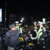 Belasan pengendara saat ditertibkan polisi. Dok humas polres sukabumi kota