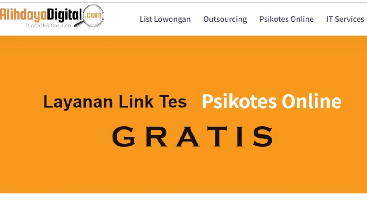Link Psikotes Online Gratis termudah.