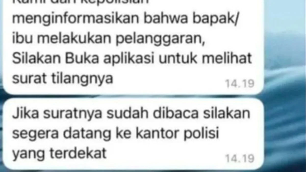 Waspada Penipuan! Konfirmasi E-Tilang Tak Dikirim Lewat Whatsapp
