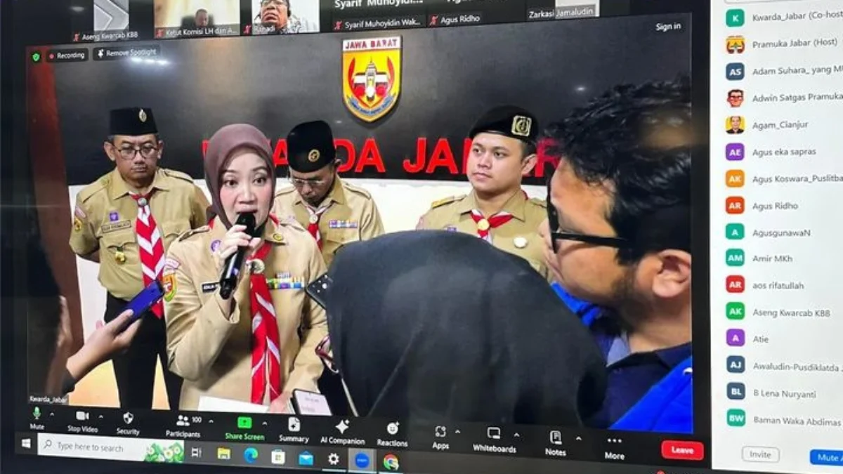 Atalia saat Konfersi Perss di Kwarda Jabar (Instagram: dkd_jawabarat)