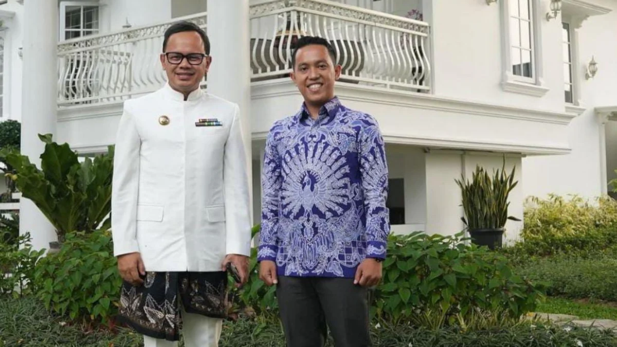Cawalkot Bogor, Sendi Fardiansyah saat menyambangi kediaman Bima Arya. (Yudha Prananda / Jabar Ekspres)