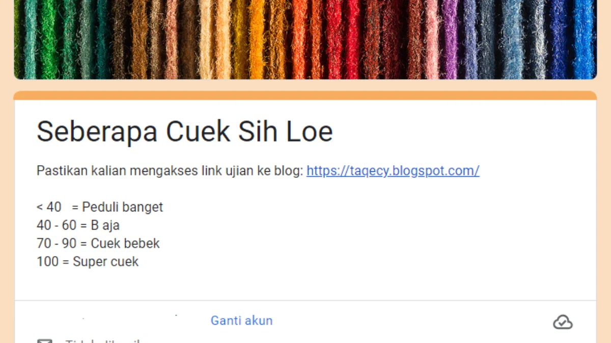 Viral Link Tes Ujian Cuek 2024, Kamu Termasuk Cuek?