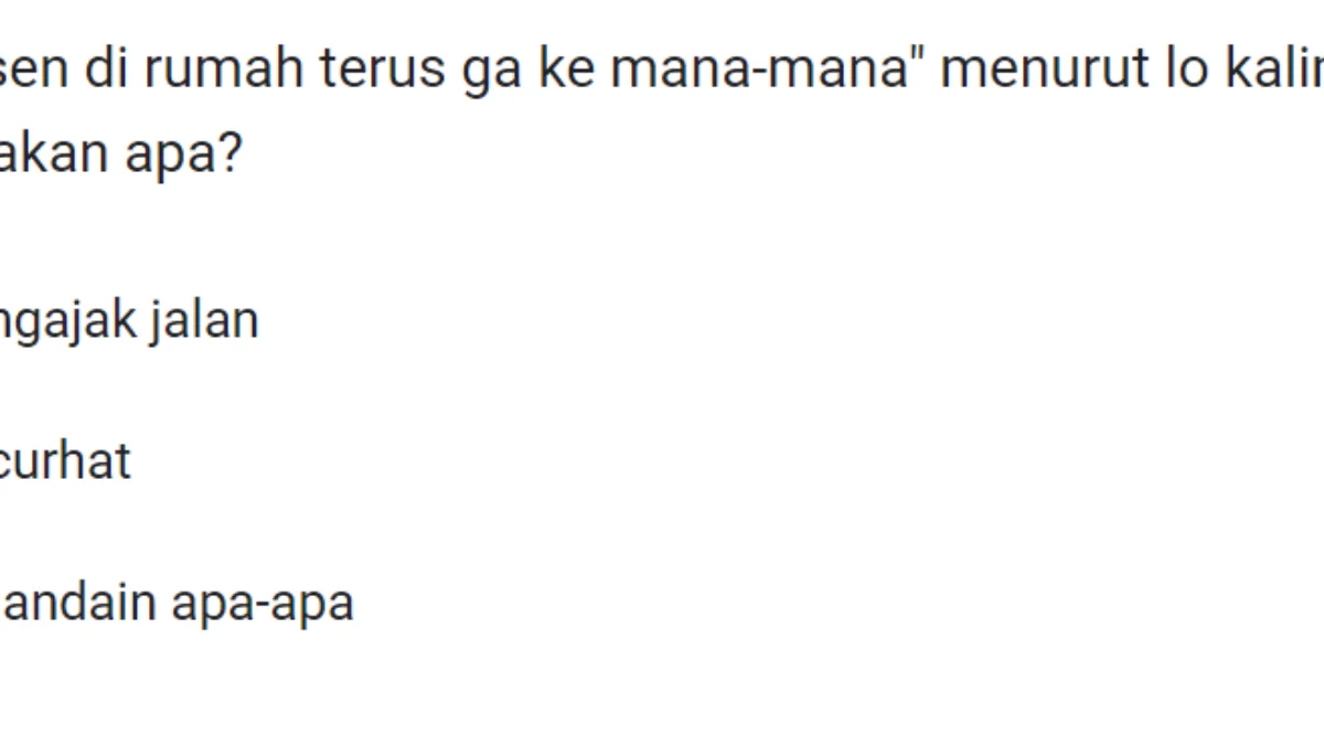 Viral di 2024 ini soal link tes ujian kepekaan 2024 yang terbaru karena banyak orang yang mencarinya untuk men tes pacarnya.