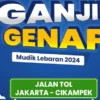 Ganjil genap mudik lebaran 2024 di Tol Jakarta - Cikampek/ Instagram @tmcpoldametro
