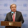 Sekjen PBB Kutuk Tindakan Pembalasan Israel Ke Iran Sekretaris Jenderal PBB Antonio Guterres. (ANTARA)