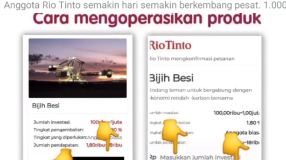 Aplikasi Rio Tinto Penghasil Uang atau Scam? Berikut Kebenarannya Aplikasi Rio Tinto Penghasil Uang atau Scam? Berikut Kebenarannya