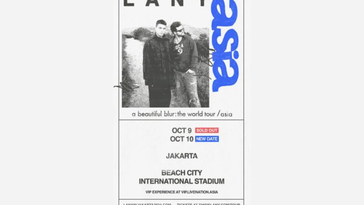 LANY Tambah Jadwal Konser "A Beautiful Blur; The World Tour" di Jakarta, Siap-siap Cek Tanggal War Tiket! LANY Tambah Jadwal Konser "A Beautiful Blur; The World Tour" di Jakarta, Siap-siap Cek Tanggal War Tiket!
