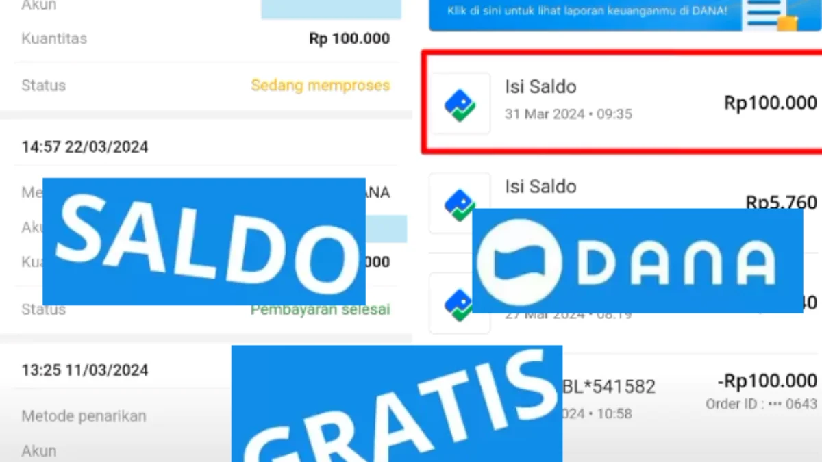 Secara Cuma-Cuma! Dapat Saldo Dana Gratis Terbukti Membayar