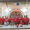 Pegawai Kantor pertanahan Kabupaten Bogor kompak menggunakan Jersey Indonesia. Foto : Sandika Fadilah /Jabarekspres.com