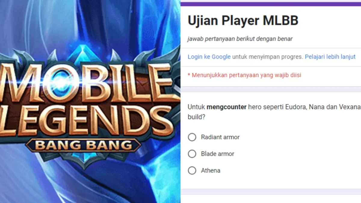 Link Ujian Player MLBB Google Form Viral/ Kolase Mobile Legends dan Google Form