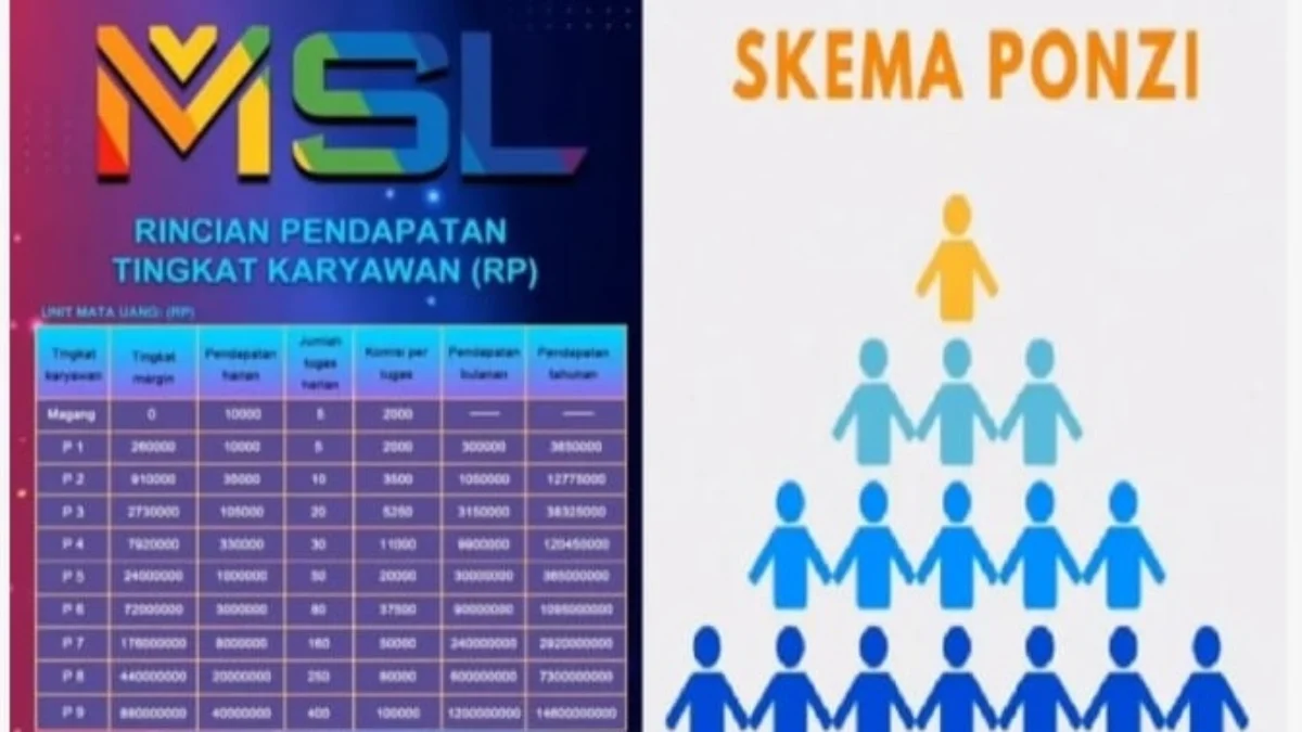 Aplikasi Penghasil uang MSL yang diduga akan scam.