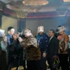 Ketua DPRD Kota Bogor, Atang Trisnanto bersama jajaran saat menghadiri acara pisah sambut Wali Kota dan Wakil Wali Kota Bogor. (Yudha Prananda / Jabar Ekspres)