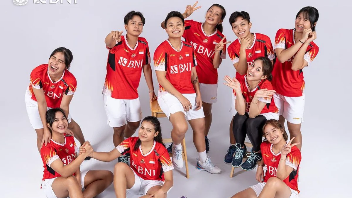Tim Putri Indonesia Tampil dengan Jersey Baru di Piala Uber 2024 Squad Piala Uber Indonesia (Instagram: badminton,ina)