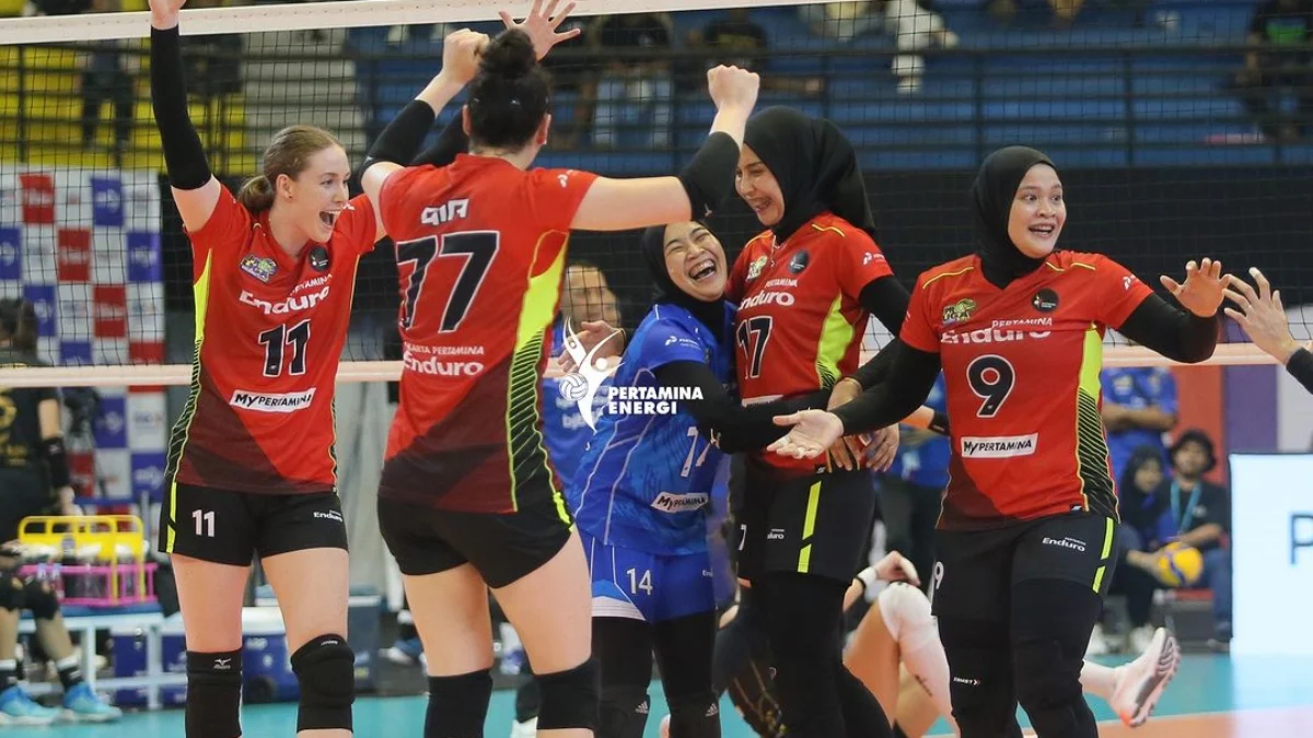 Potret jakarta Pertamina Enduro selebrasi (Instagram: jpevolley)