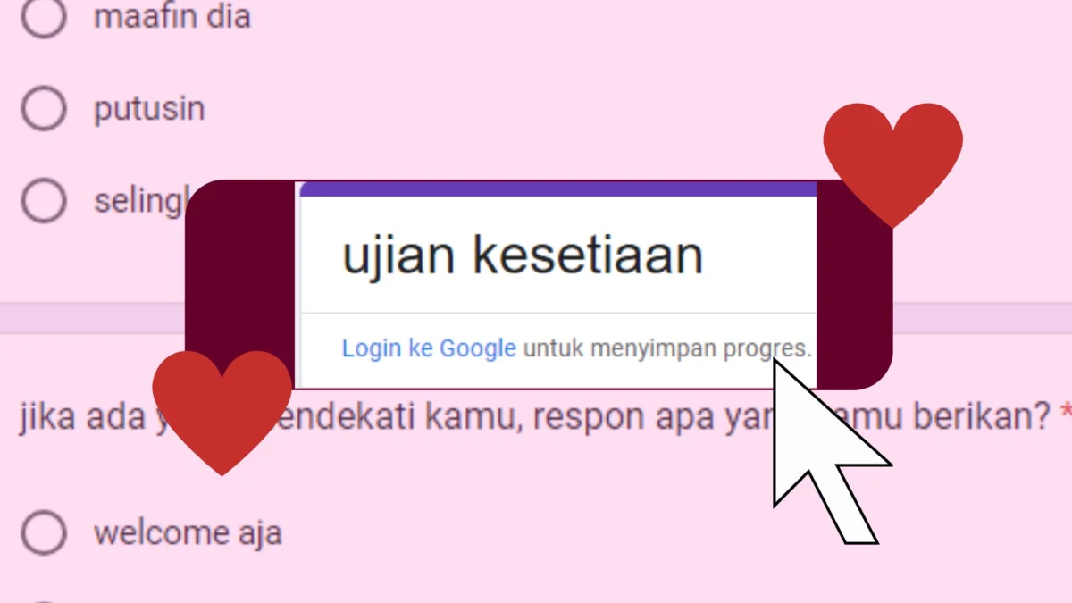 Link dan Cara Ujian Kesetiaan Google Form/ Tangkap Layar Google Form