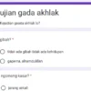 Link Tes Ujian Gaada Akhlak Terbaru Google Form DISINI Gratis