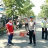 Seorang pejalan kaki kehilangan nyawa usai tertabrak di Jalan Ibrahim Adjie, Kota Bandung, Kamis (4/4).