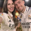 MILF: Federico Valverde dengan sang istri, Mina Bonina.