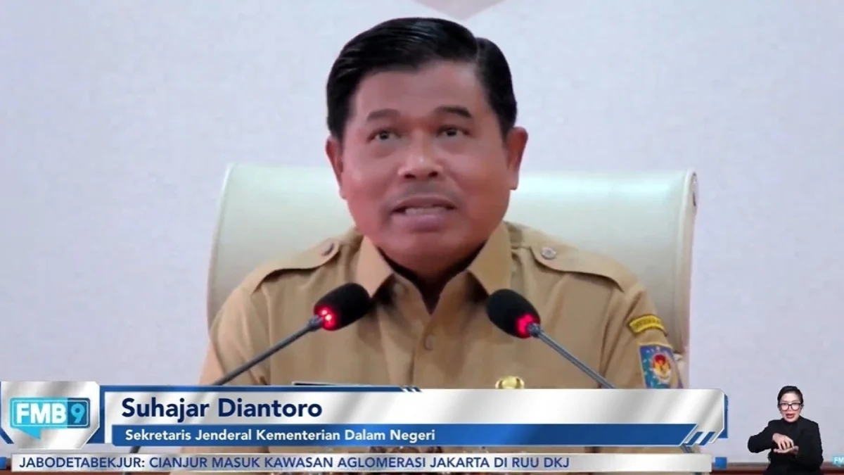 Melihat Beragam Keistimewaan Jakarta dalam UU DKJ UUDKJ: Sekretaris Jenderal (Sekjen) Kementerian Dalam Negeri (Kemendagri), Suhajar Diantoro.