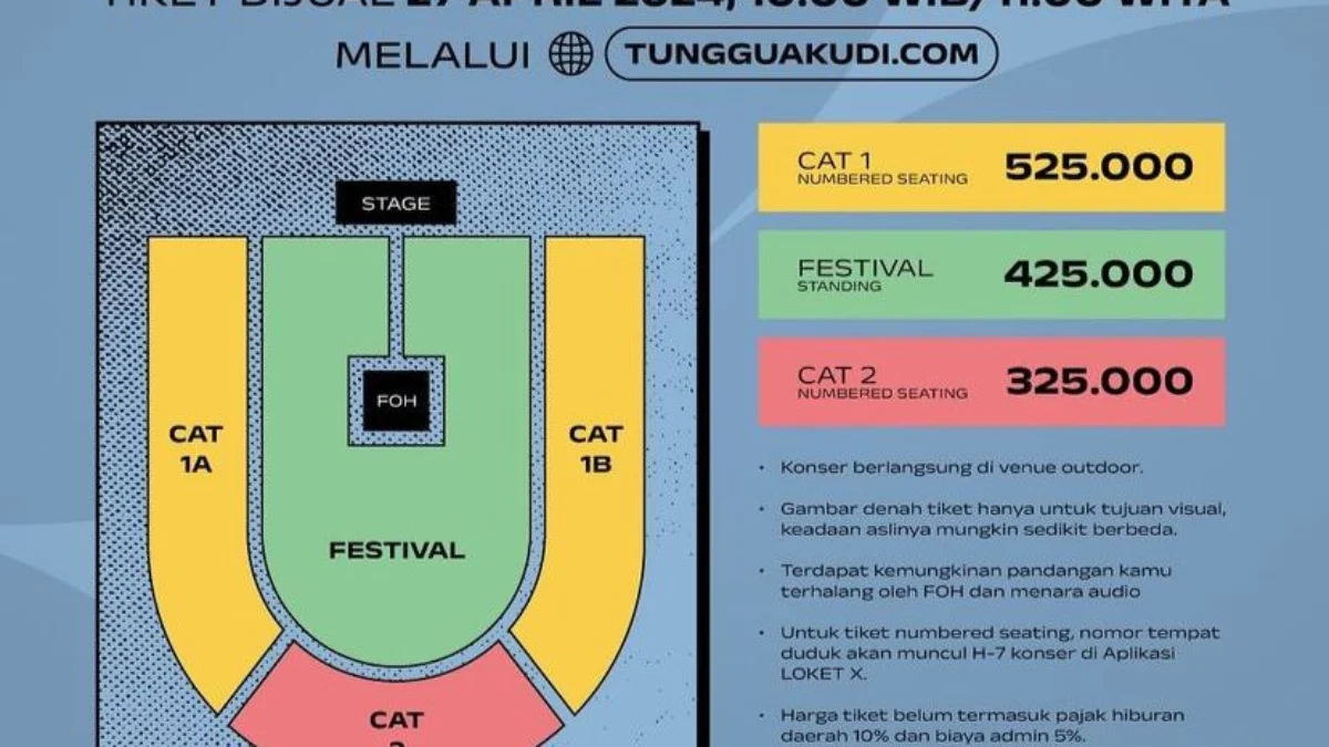 Denah & Harga Tiket Konser Sheila on 7 “TUNGGU AKU DI” Samarinda (Instagram @antara.suara)