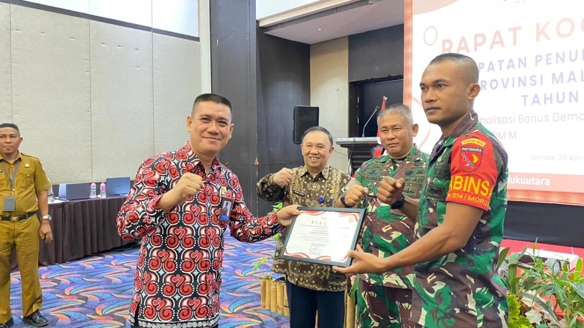 Kodim 1514/ Morotai Raih Penghargaan BKKBN Maluku Utara atas Peran dalam Penurunan Stunting