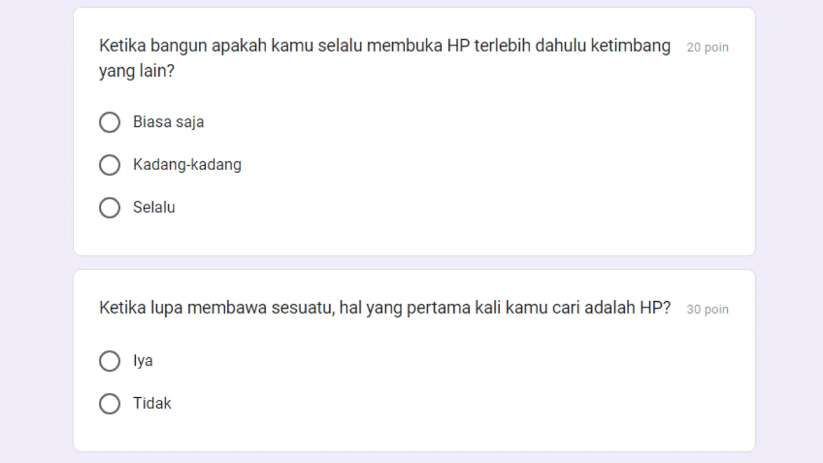 Link Ujian Kecanduan HP Google Form Gratis DISINI, Tes Seberapa Ketergantungan Kamu Pada HP