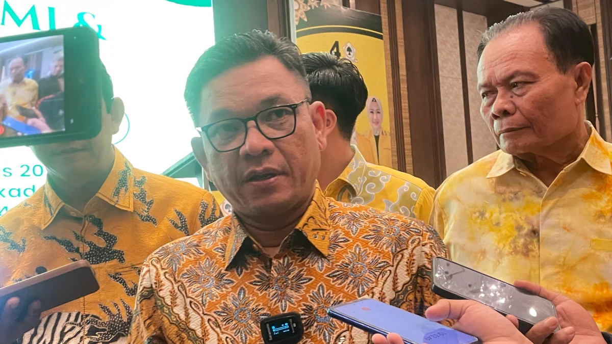 Ketua DPD Partai Golkar Jawa Barat, TB Ace Hasan Syadzily saat ditemui di Hotel Mason Pine Kotabaru Parahyangan, Kabupaten Bandung Barat. Selasa (23/4). Foto Jabar Ekspres