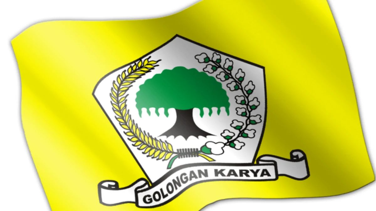Ilustrasi: Bendera Partai Golkar yang akan maju di Pilkada Kota Banjar