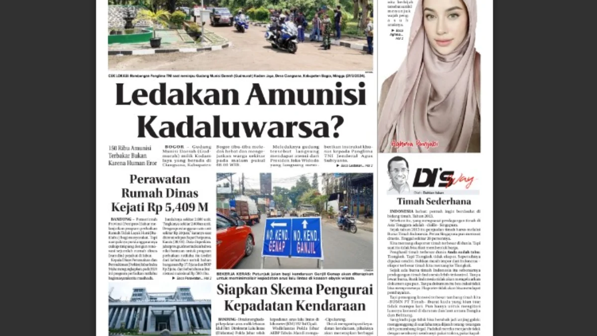 Epaper Jabar Ekspres 1 April 2024