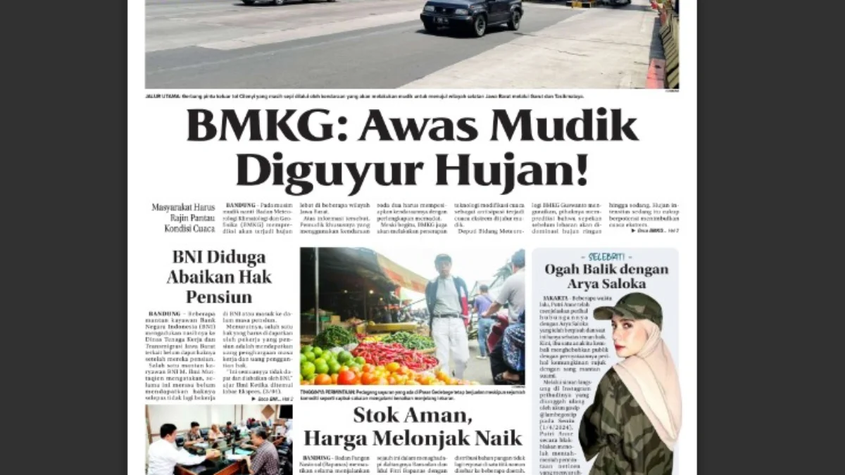 Epaper Jabar Ekspres 4 April 2024