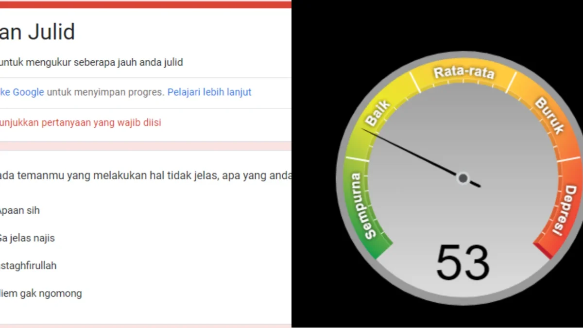 link ujian gratis online via Google Form julid dan tingkat stres via Arealme/ Tangka[ Layar Google Form dan Arealme