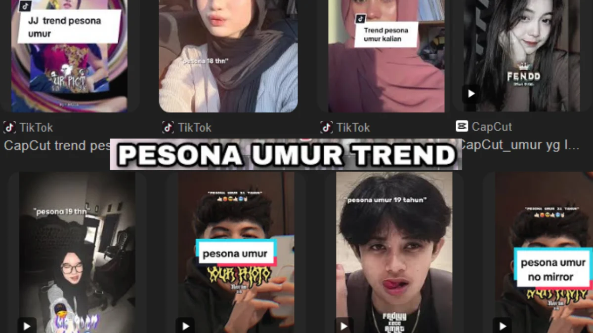 Viral Tiktok Tren Pesona Umur, Begini Caranya.. Viral Tiktok Tren Pesona Umur, Begini Caranya..