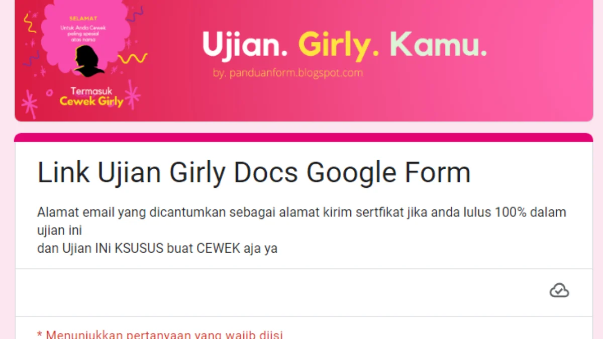 Ayo Coba Link Tes Girly 2024, Khusus Buat Cewe!